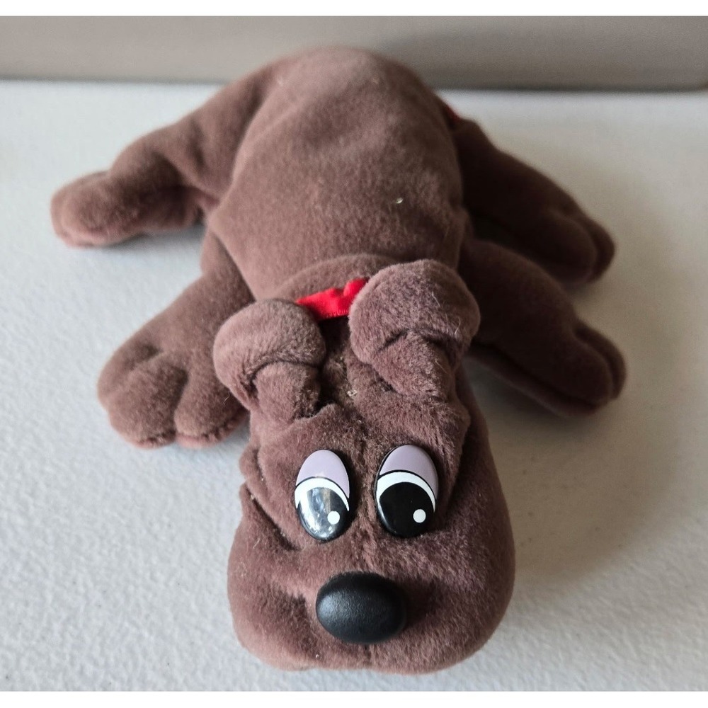 Tonka Pound Puppies Rumple Skins Brown Plush Dog 4045 Vintage Stuffed Toy‎